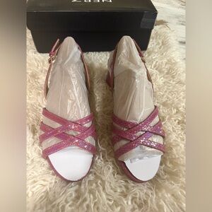 Naturalizer Jolee Slingback Sandals plum snakeskin